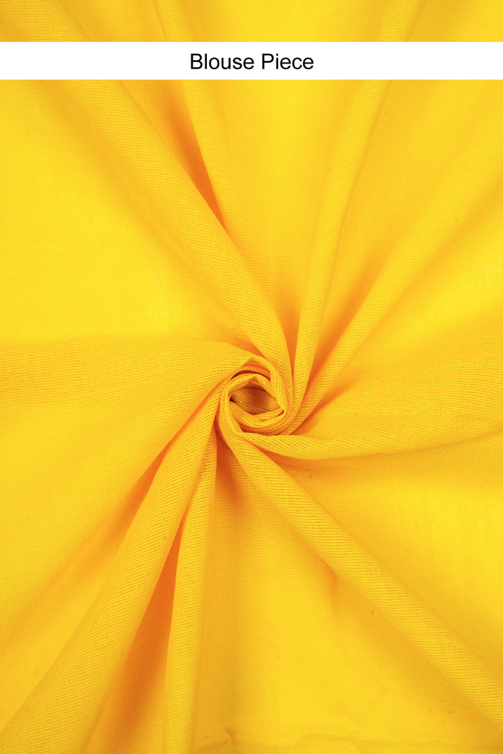 Teejh Kaira Yellow Mulmul Saree