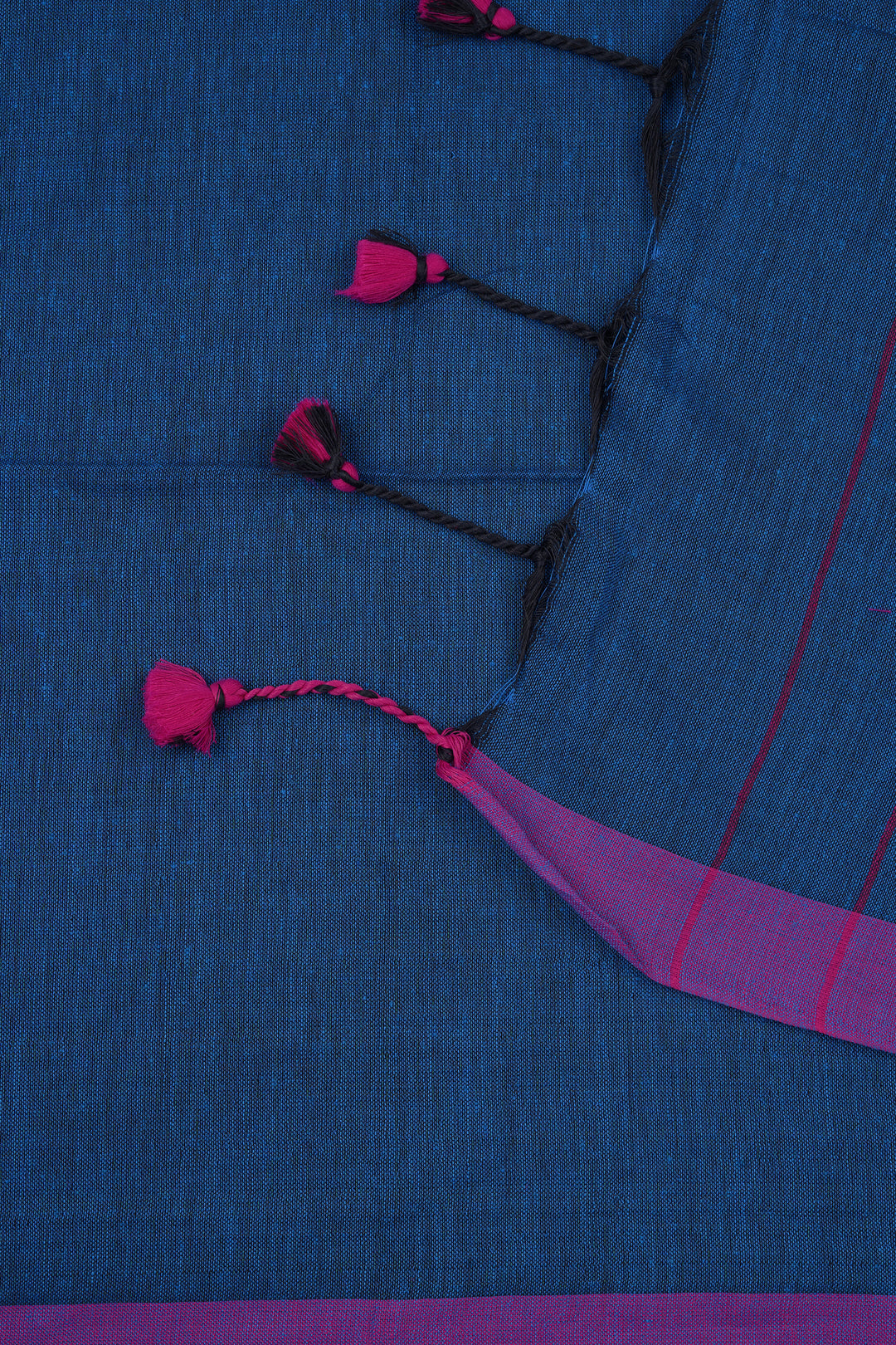 Teejh Kaira Blue Mulmul Saree