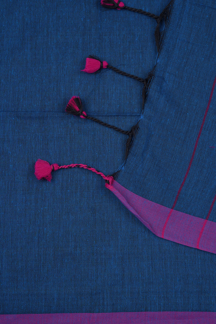 Teejh Kaira Blue Mulmul Saree