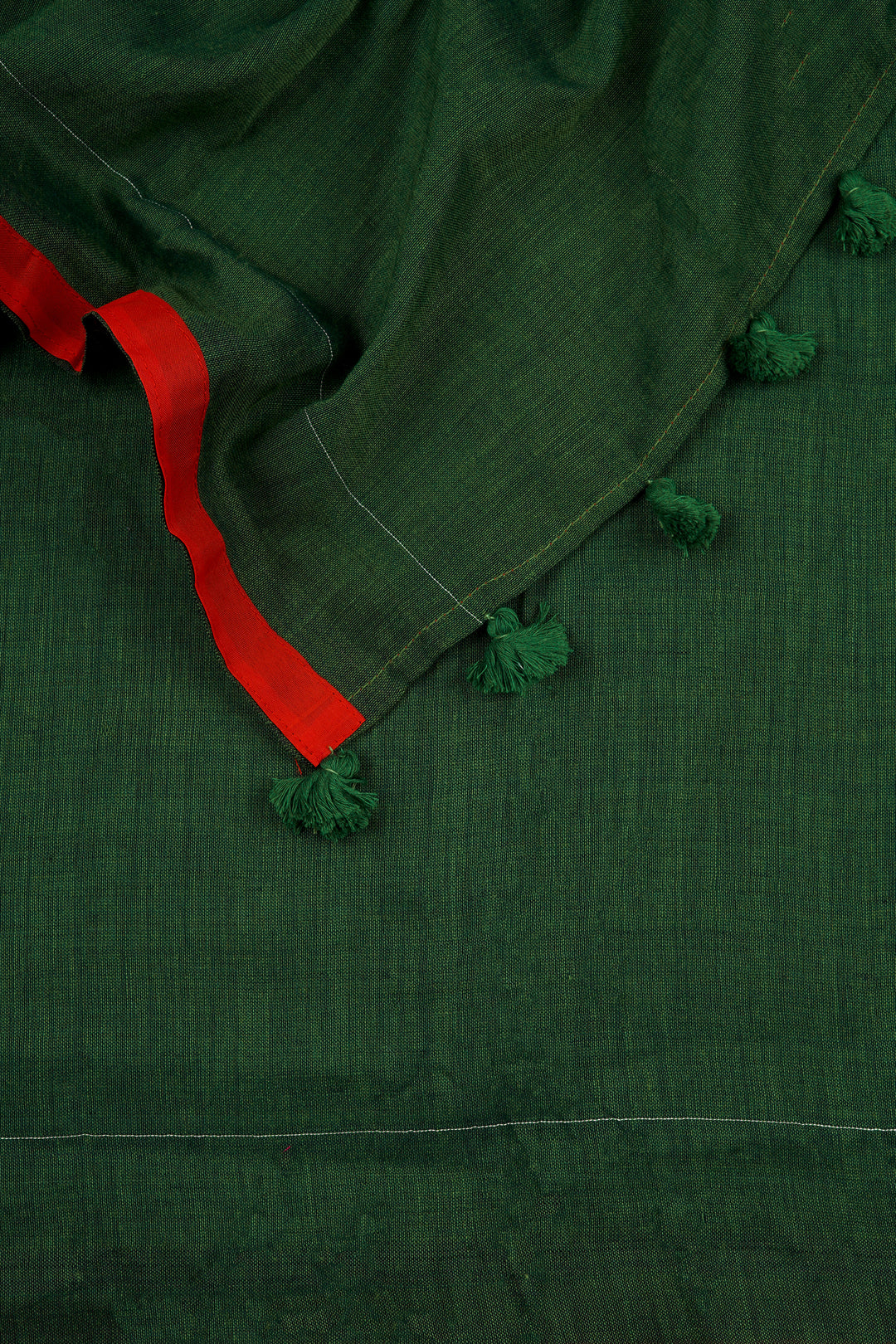 Teejh Kaira Emerald Green Mulmul Saree