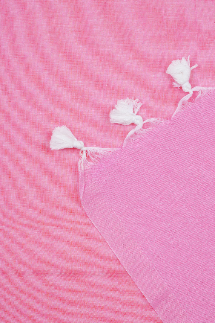 Teejh Iqra Pink &amp; Orange Mulmul Saree