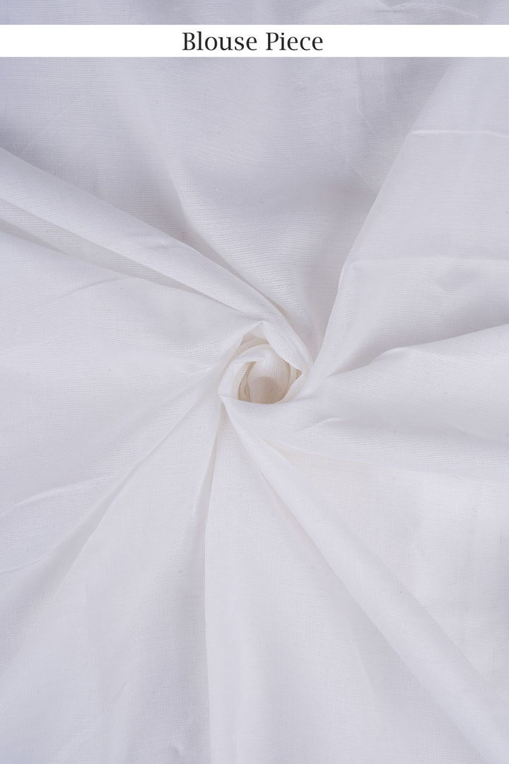 Teejh Savali White Mulmul Saree