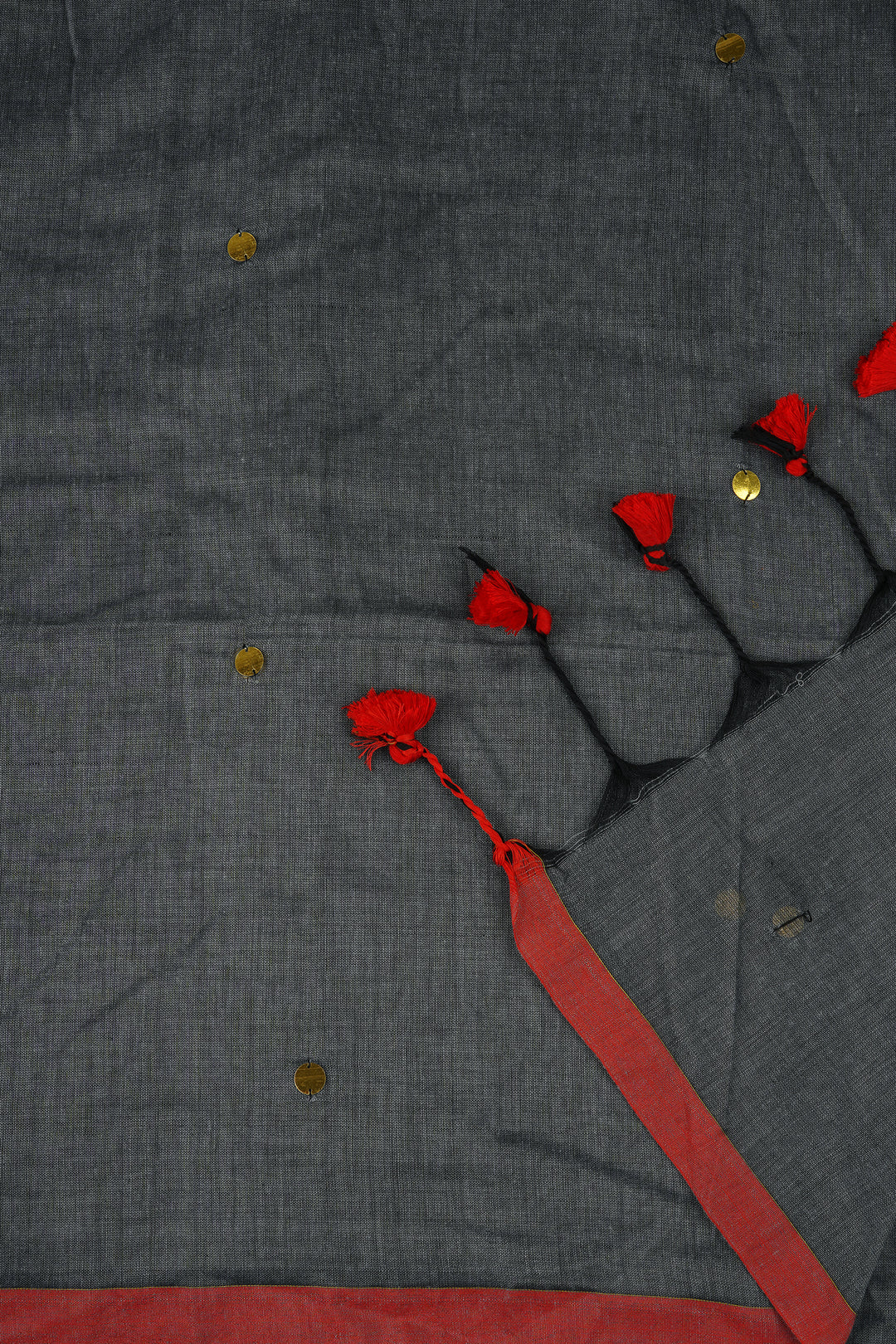Teejh Savali Grey Mulmul Saree