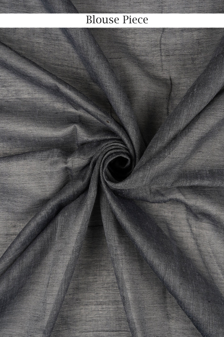 Teejh Savali Grey Mulmul Saree