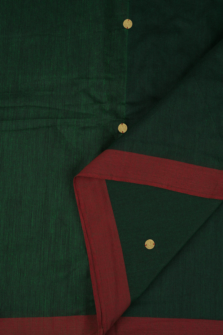 Teejh Savali Green Mulmul Saree
