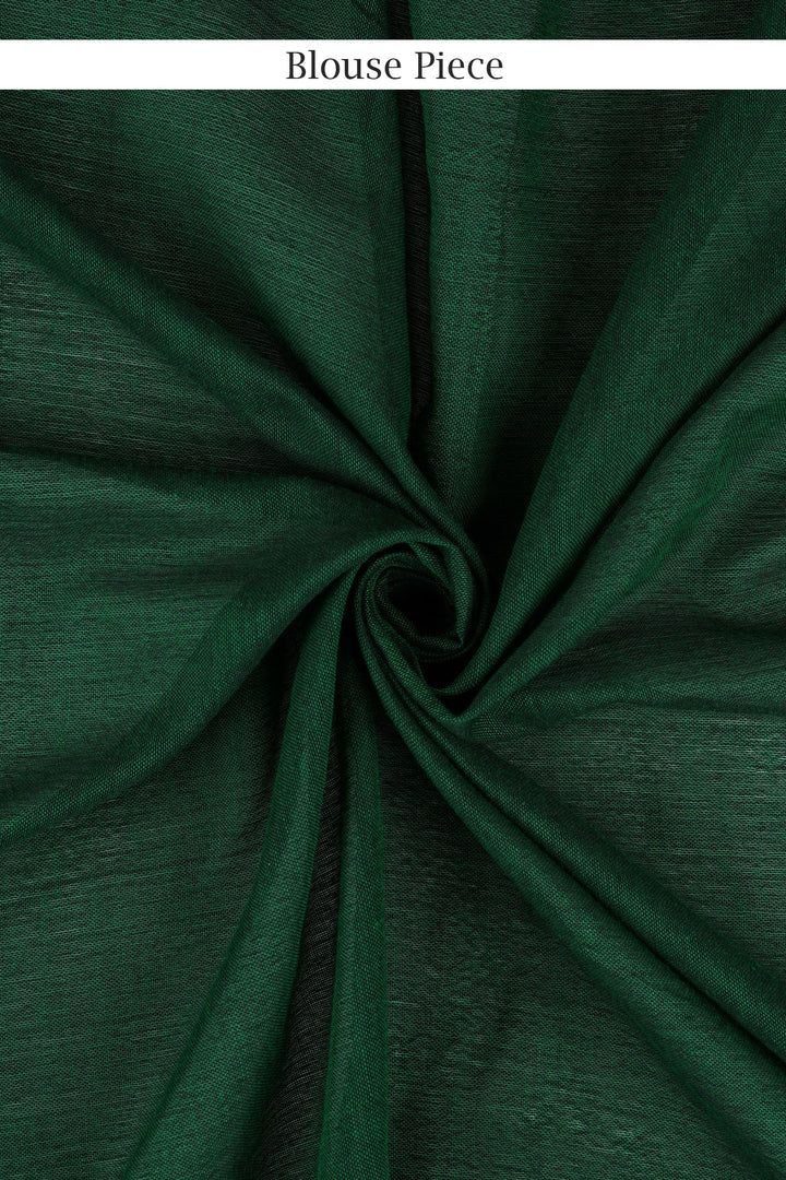 Teejh Savali Green Mulmul Saree
