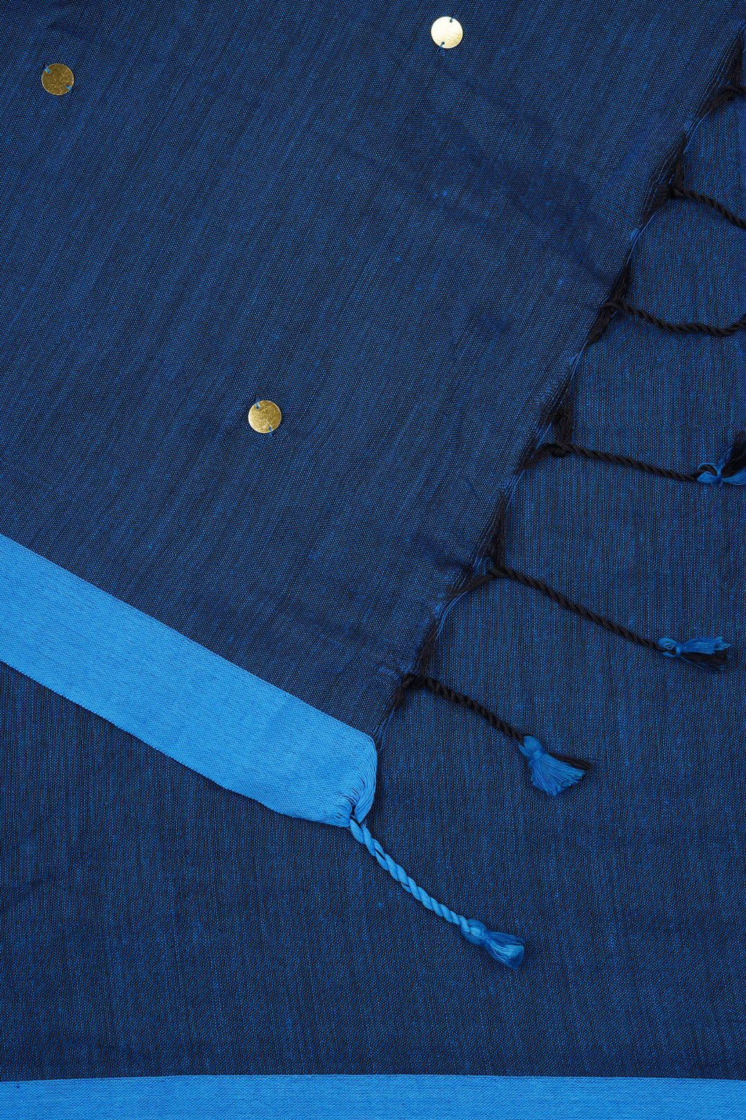 Teejh Savali Blue Mulmul Saree