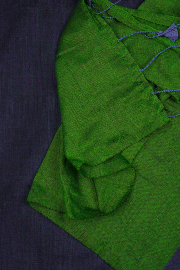 Teejh Varuni Deep Blue &amp; Green Mulmul Saree