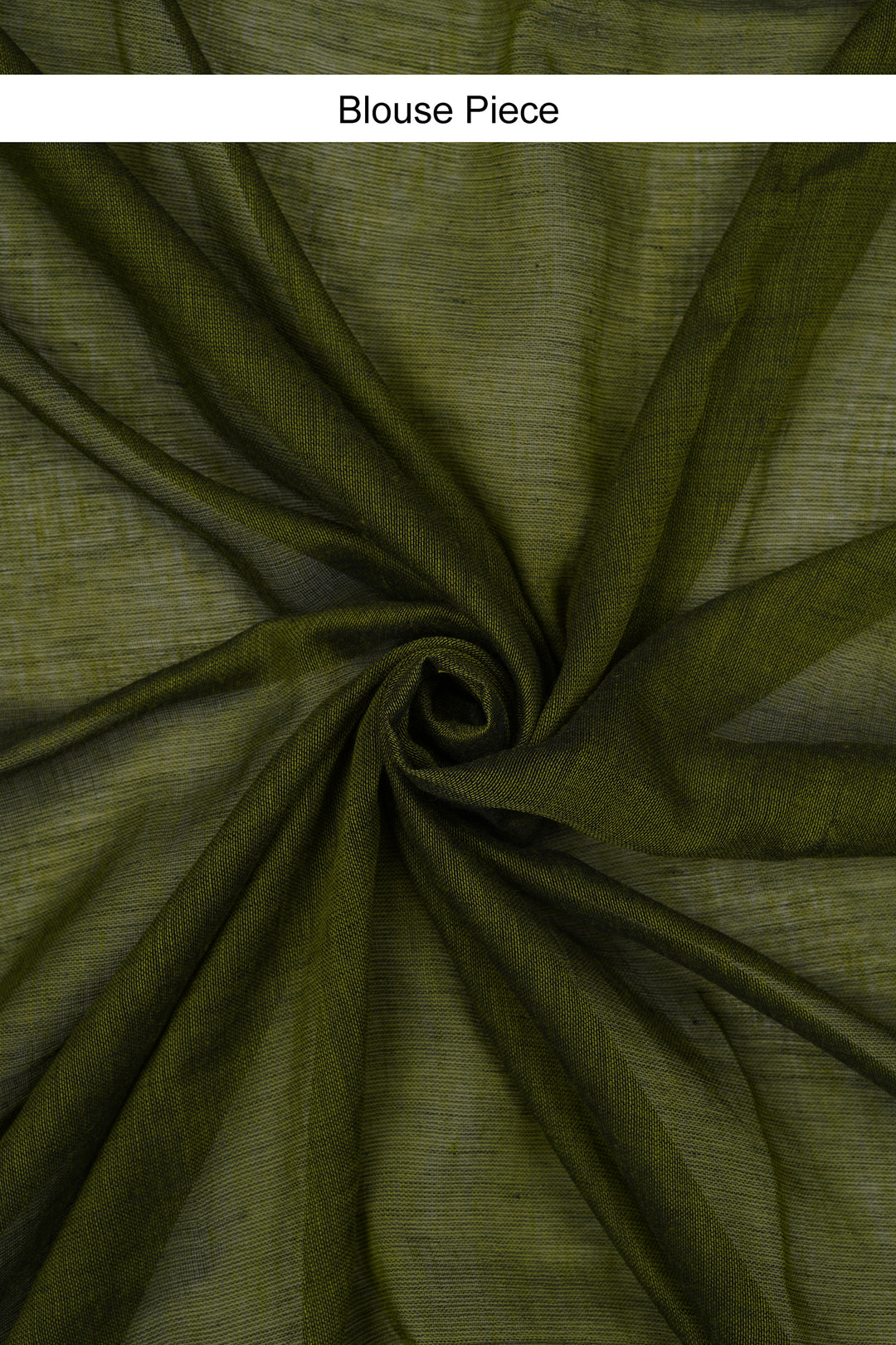 Teejh Varuni Blue &amp; Olive Green Mulmul Saree