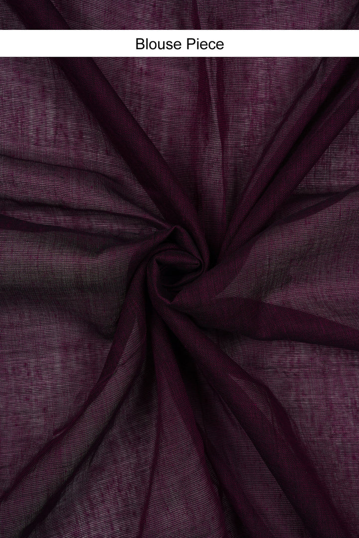 Teejh Takshi Purple Mulmul Saree
