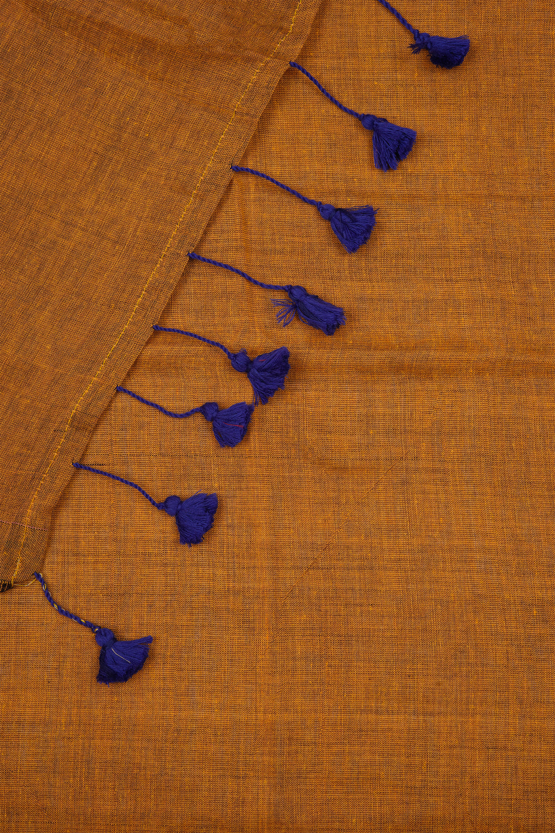 Teejh Takshi Mustard Yellow Mulmul Saree