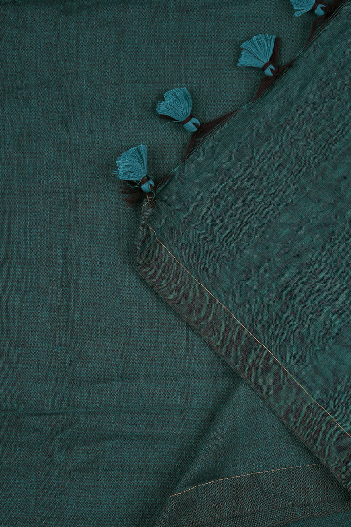 Teejh Takshi Green Mulmul Saree