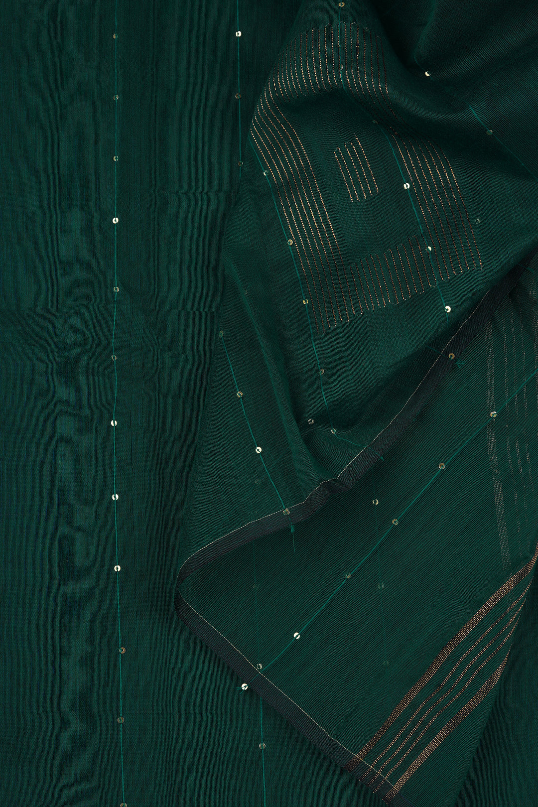 Teejh Zeenat Green Cotton Silk Saree