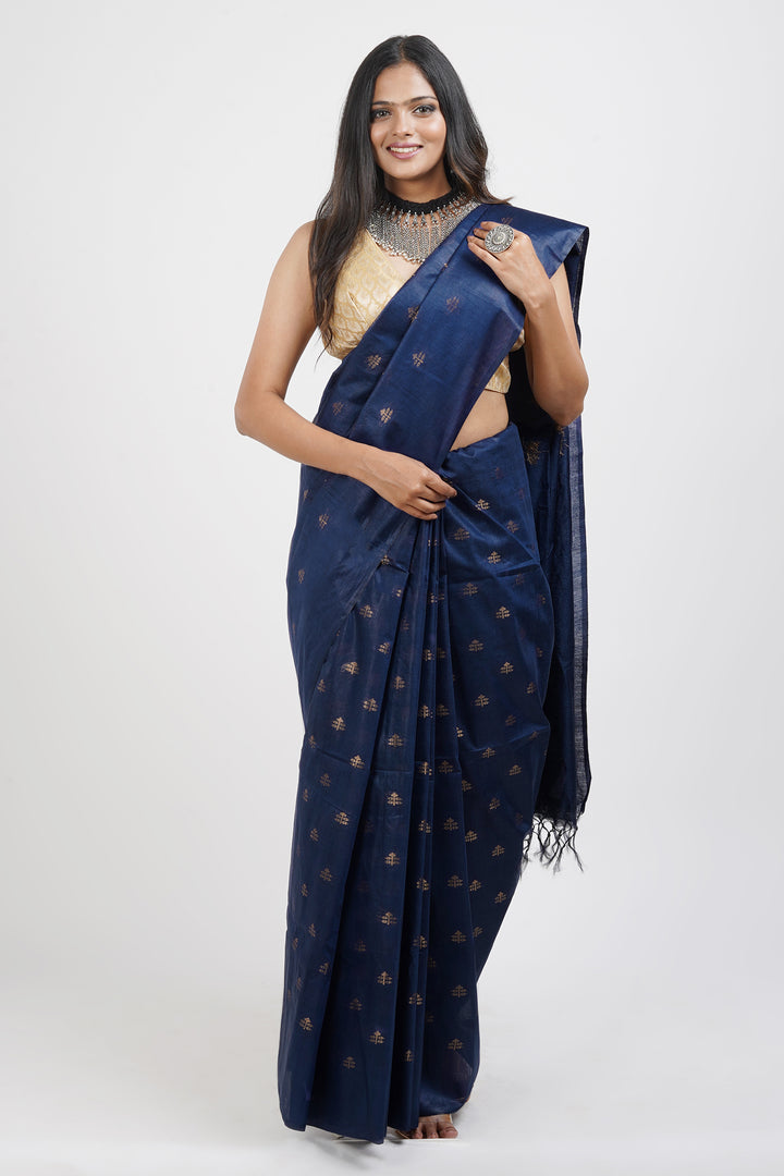 Teejh Lasya Blue  Cotton Silk Saree
