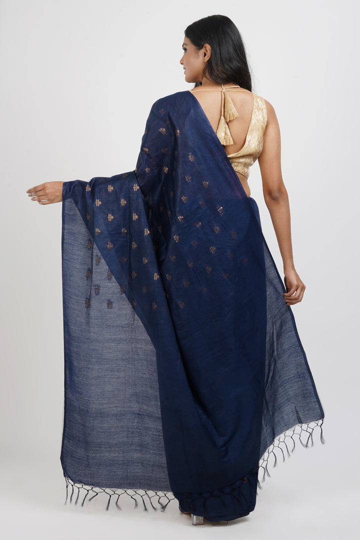 Teejh Lasya Blue  Cotton Silk Saree