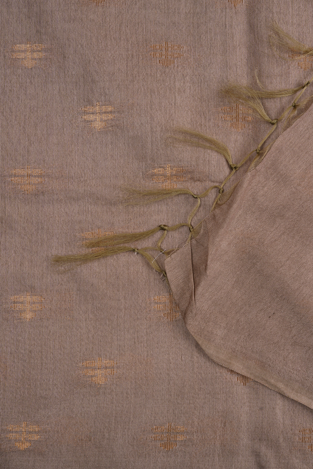 Teejh Lasya Beige Cotton Silk Saree