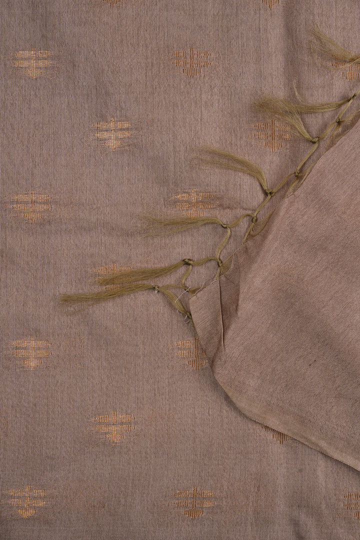 Teejh Lasya Beige Cotton Silk Saree