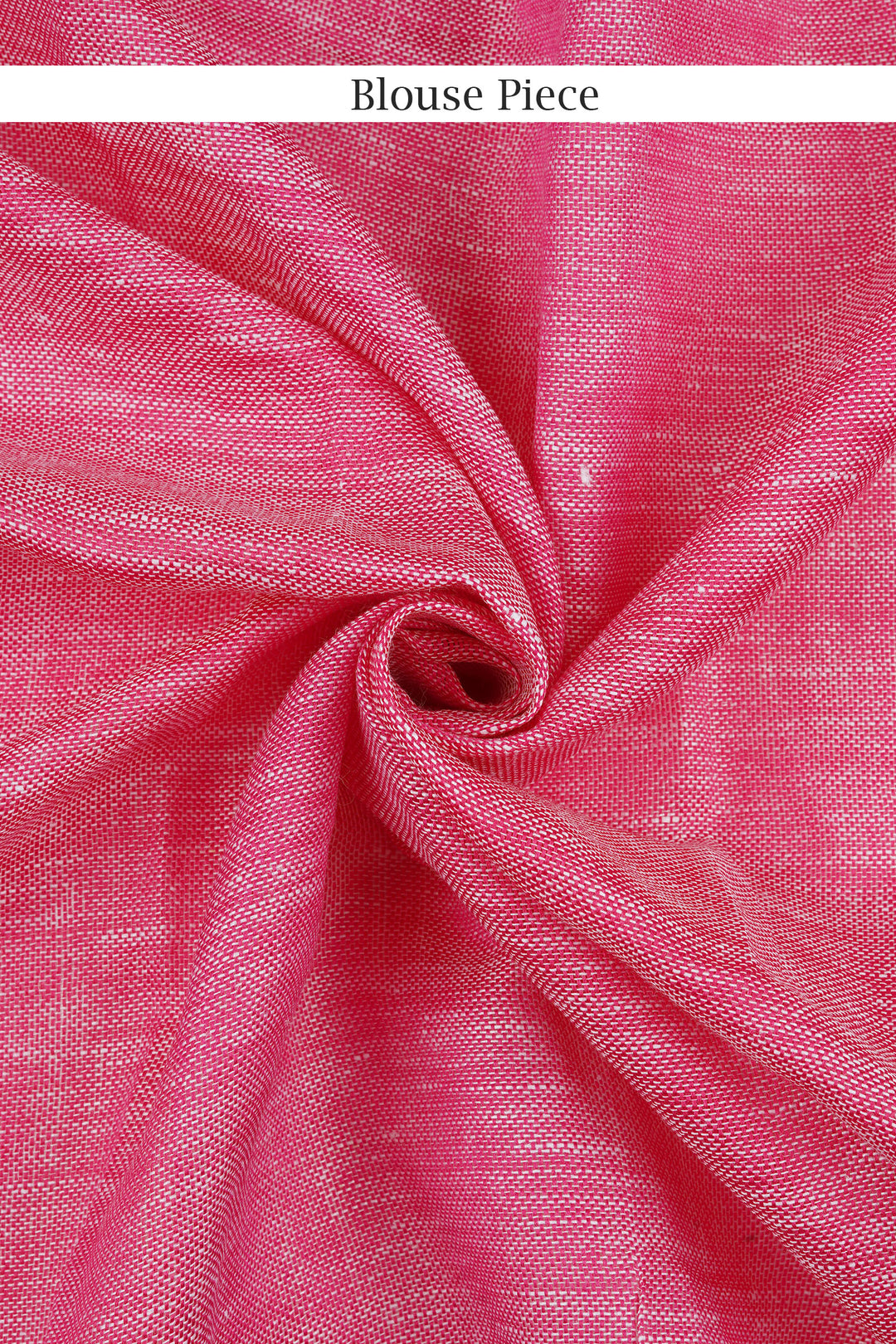 Teejh Laboni White &amp; Pink Linen Saree