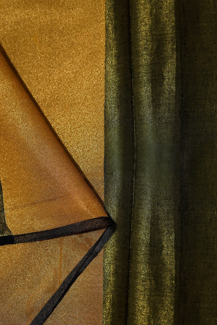 Teejh Shaurya Black Golden Tissue Silk Saree