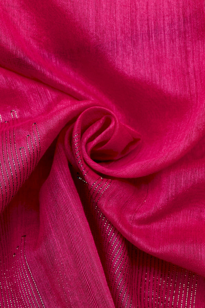 Teejh Fuschia Love Cotton Silk Zari Saree