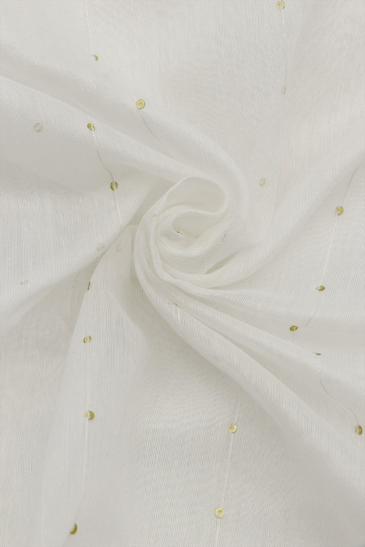 Teejh Snowfall White Box Handloom Sequin Saree