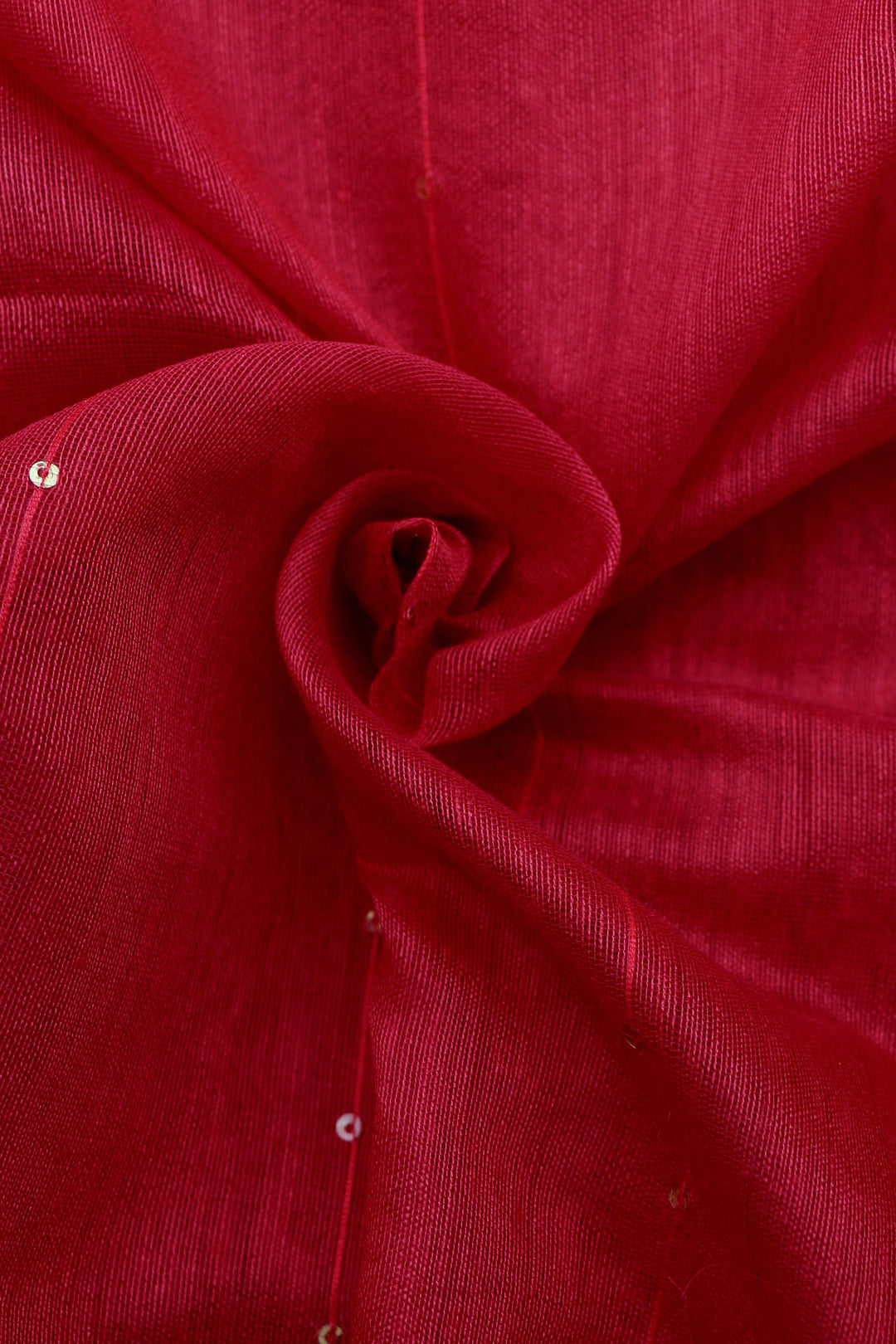 Teejh Rosy Red Handloom Box Sequin Saree