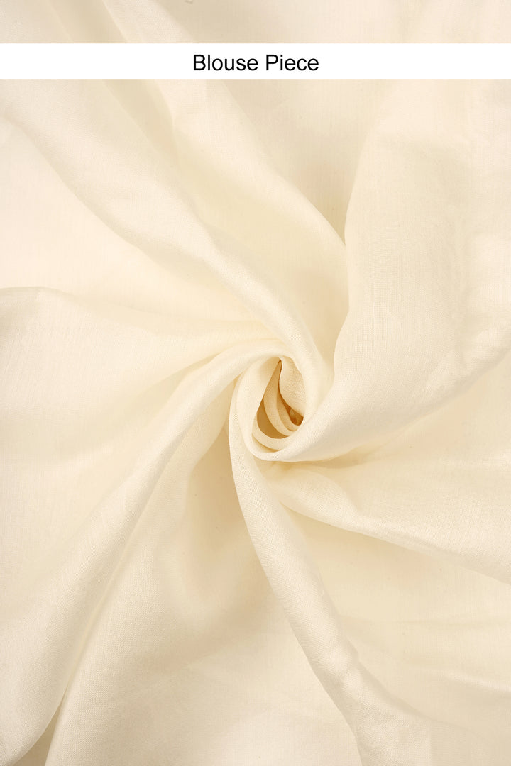 Teejh Ojaswini Red and Green Block Print Chanderi Silk Saree