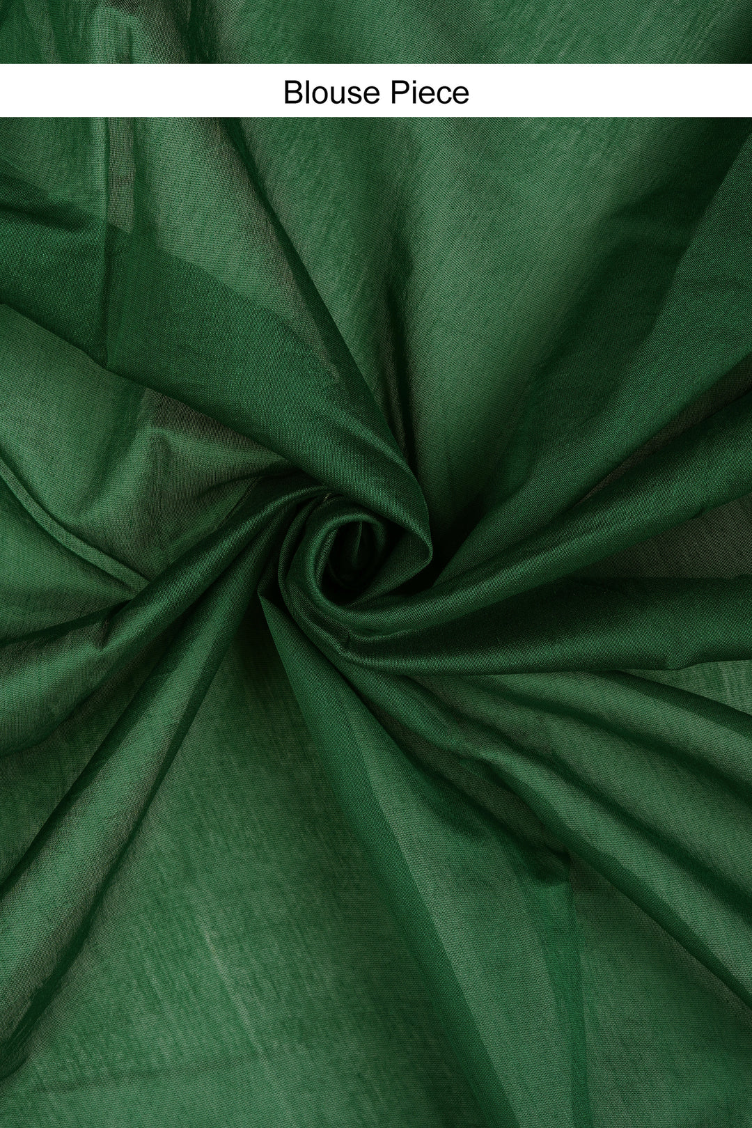 Teejh Chayaa Bottle Green Block Print Chanderi Silk Saree