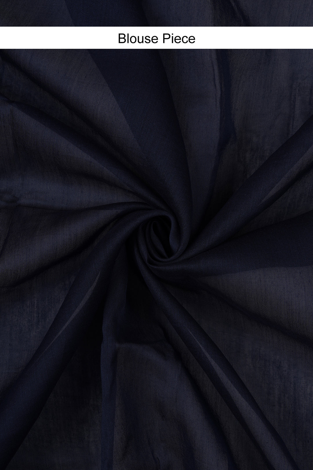 Teejh Saat Samandar Navy Blue Block Print Chanderi Silk Saree