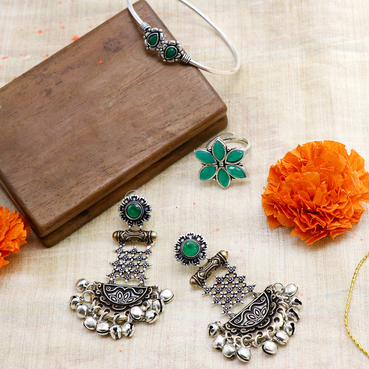 Ika Dual Tone Oxidized Jewelry Gift Set - Teejh